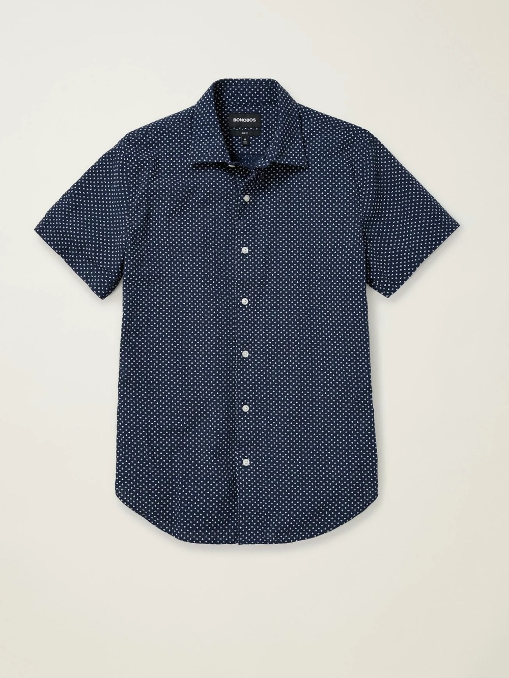 Bonobos Riviera Navy Beckbury Geo Short-Sleeve Shirt M Standard Short